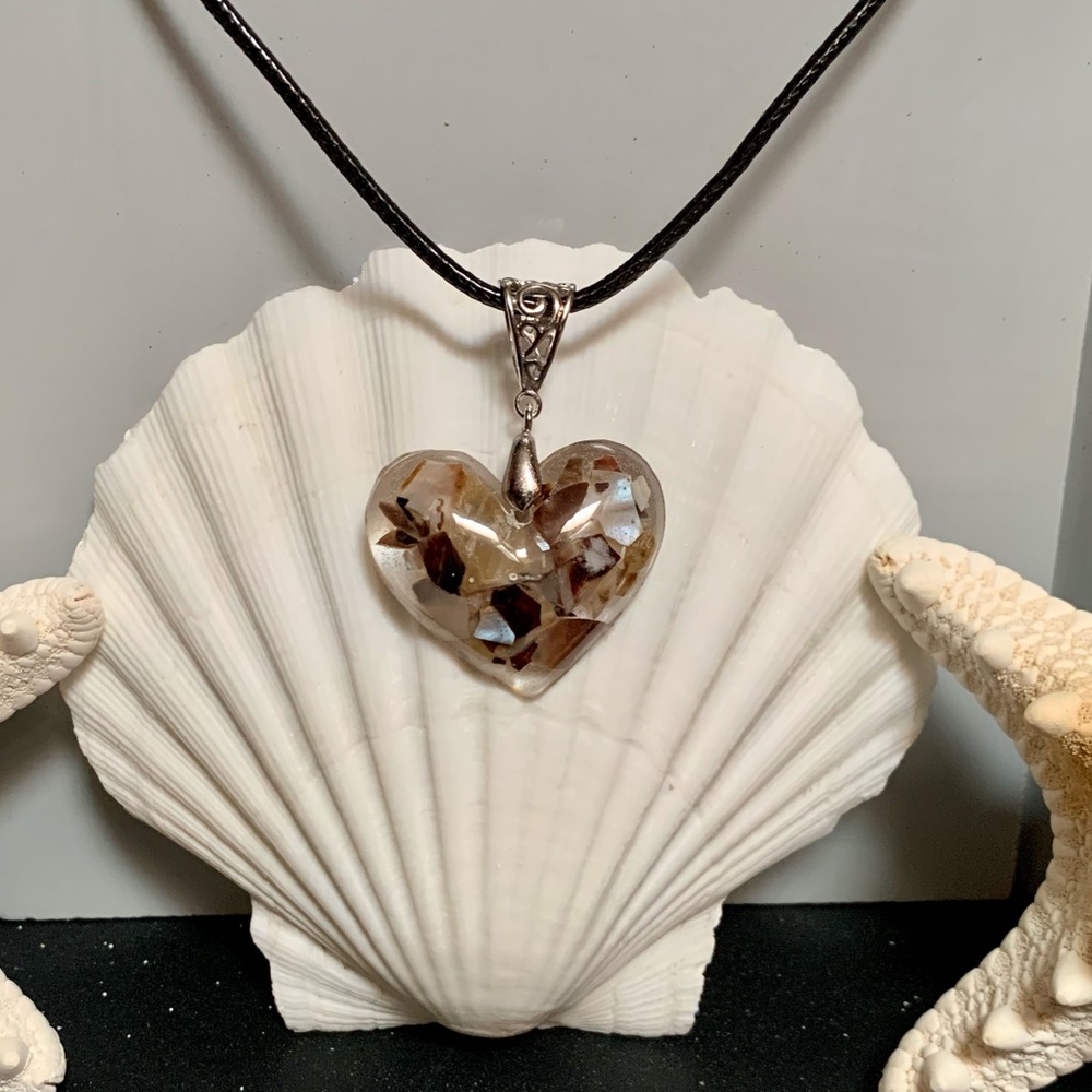 Oyster Shell Pendant and Necklace